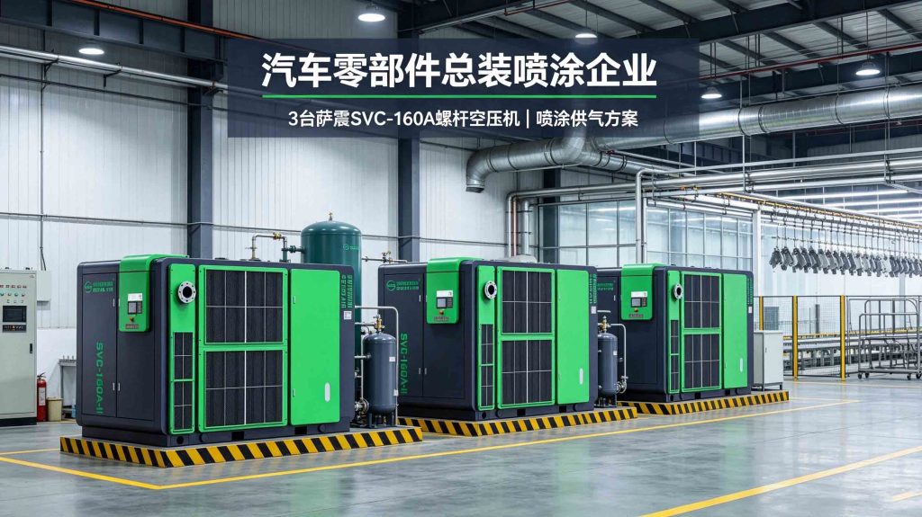 湖北某汽车零部件企业：萨震 SVC-160A-Ⅱ 螺杆空压机护航总装与喷涂